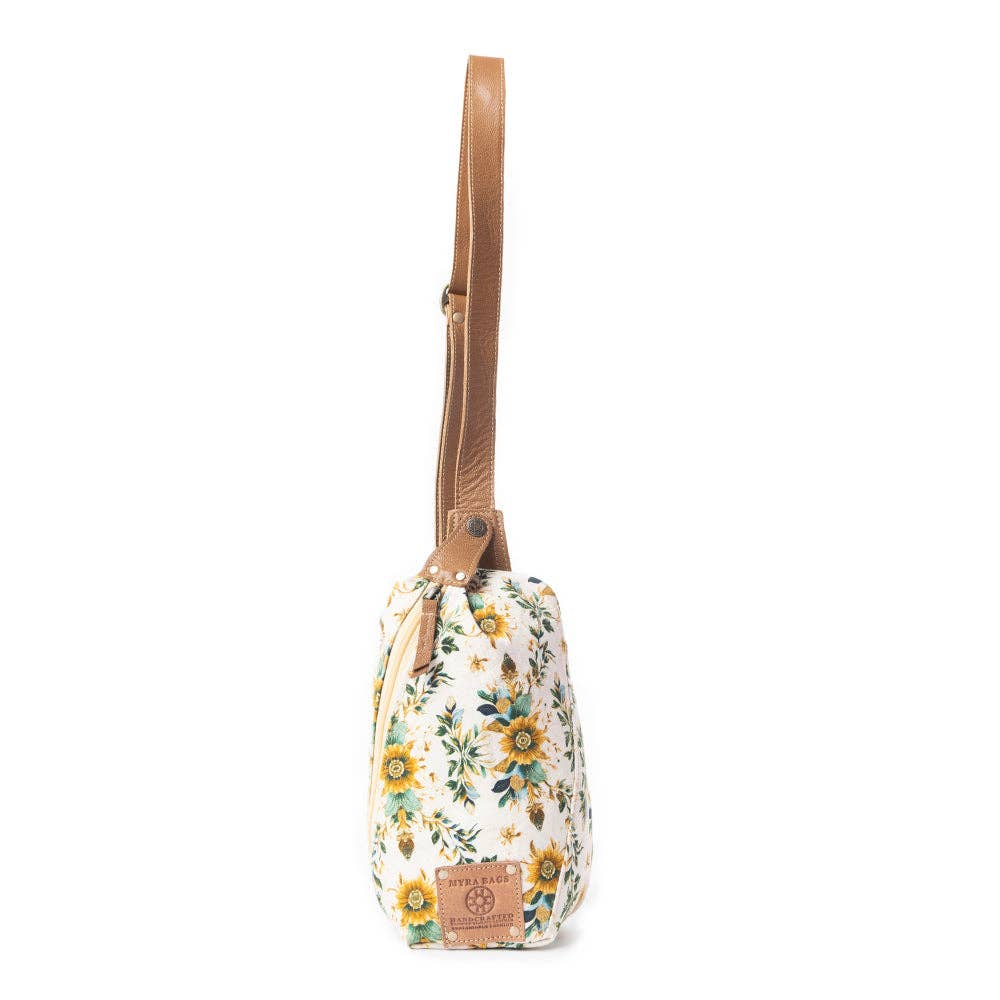 Oasis Blooms Fanny Pack Bag In Brown & White