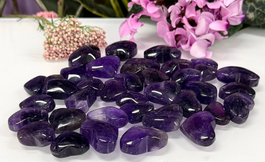 Deep Amethyst Heart Crystal Healing Energy