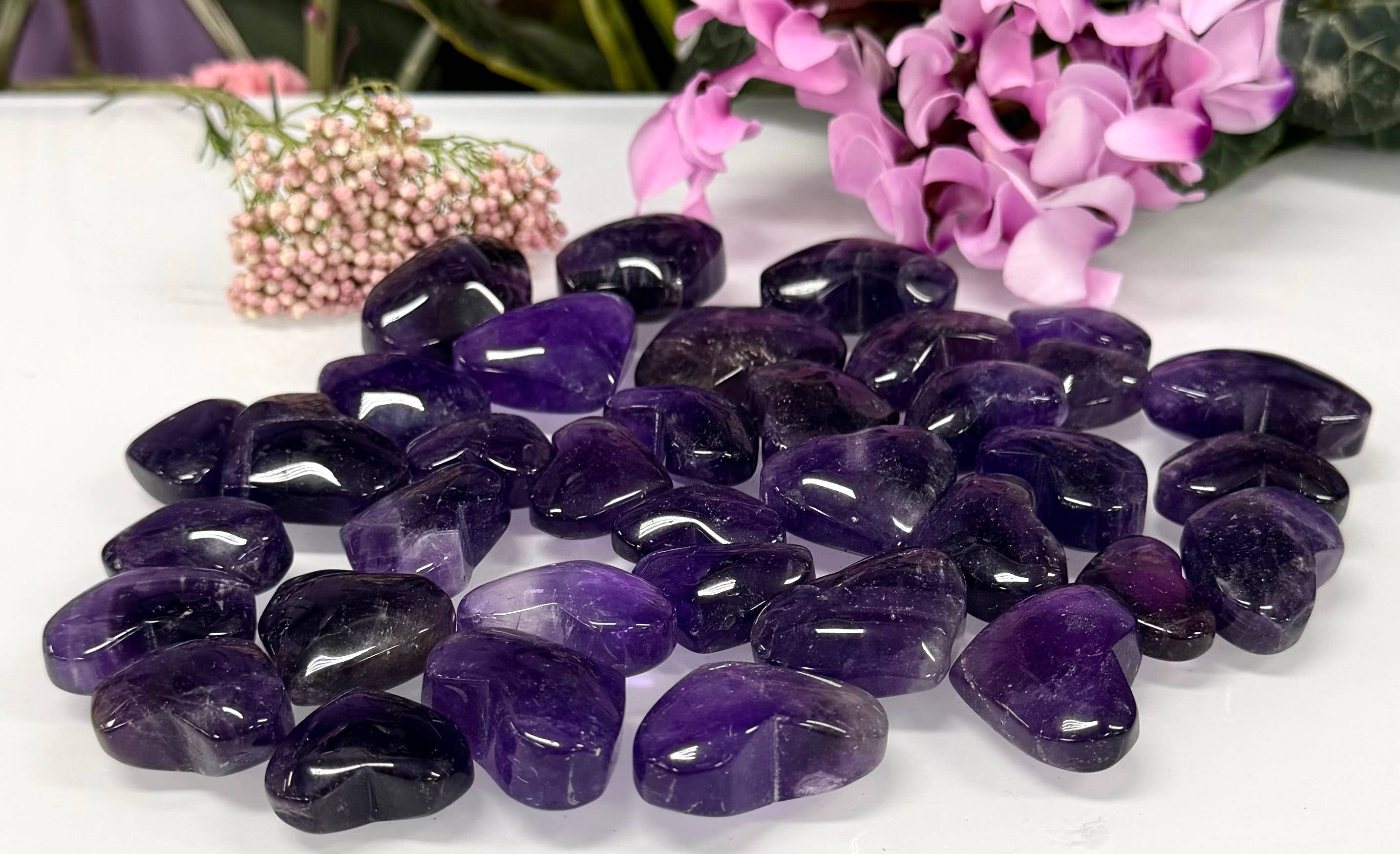 Deep Amethyst Heart Crystal Healing Energy