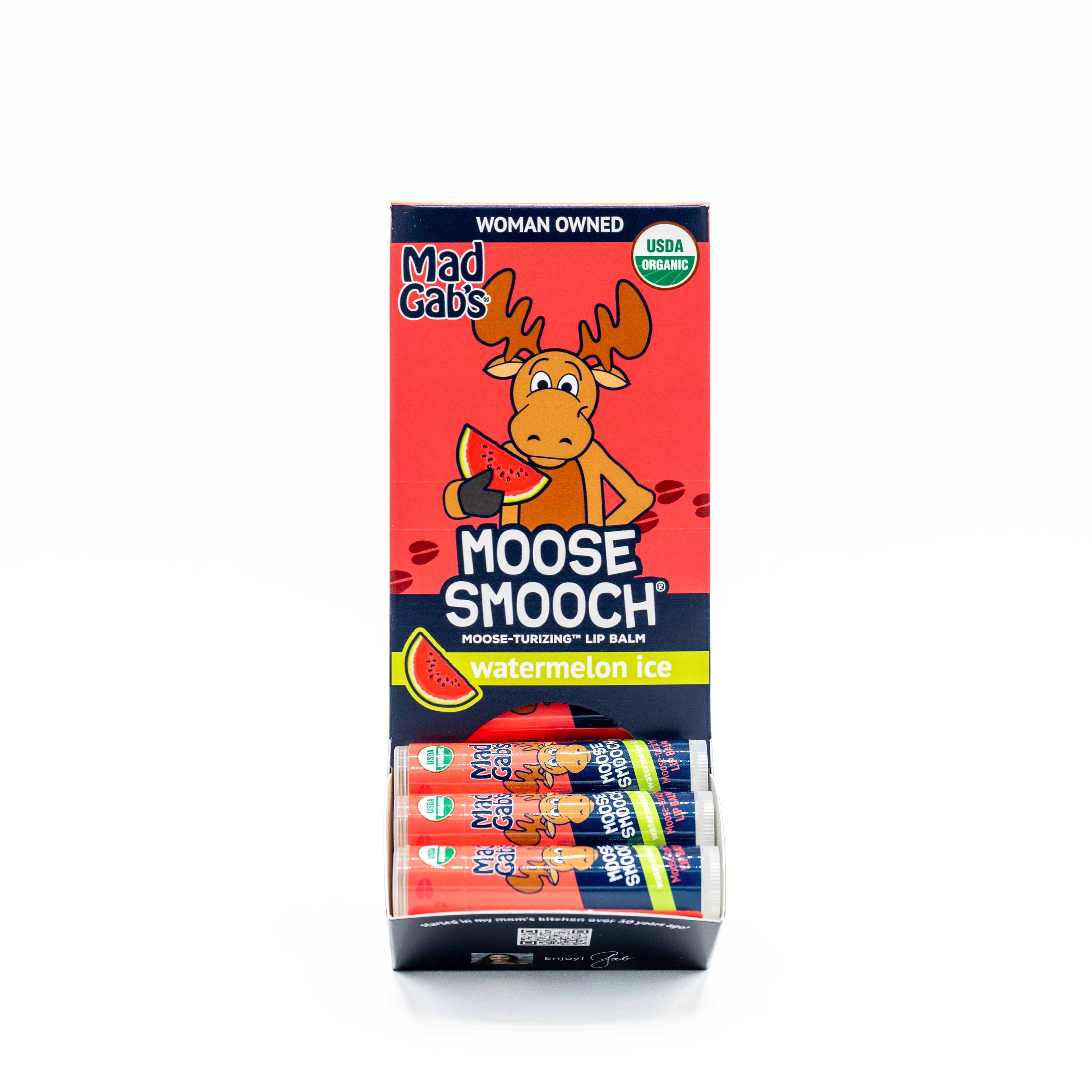Organic Moose Smooch Watermelon Ice Lip Balm POP