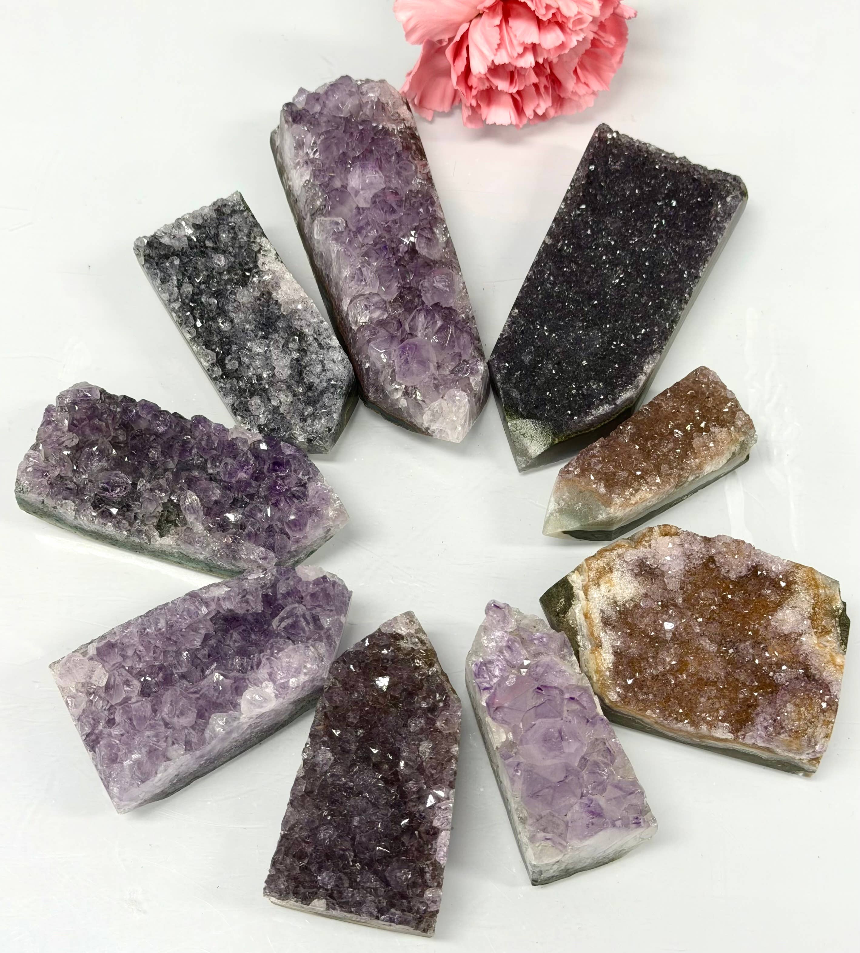Druzy Amethyst Cluster Obelisk Tower