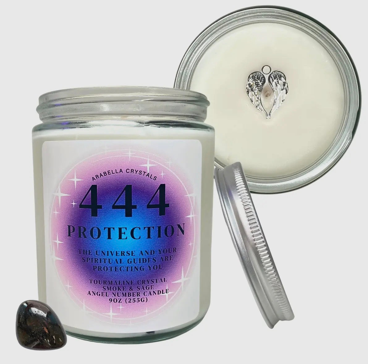 444 Protection Angel Number Candle