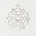 Judaic Pewter Pendant Necklace - Flower of Life