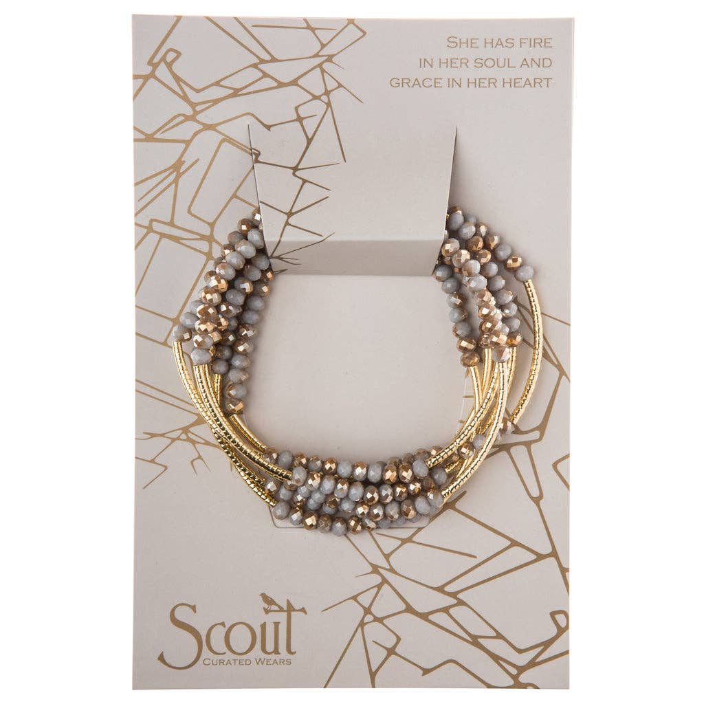 Scout Wrap: Silver Lining/Gold (Bracelet or Necklace)
