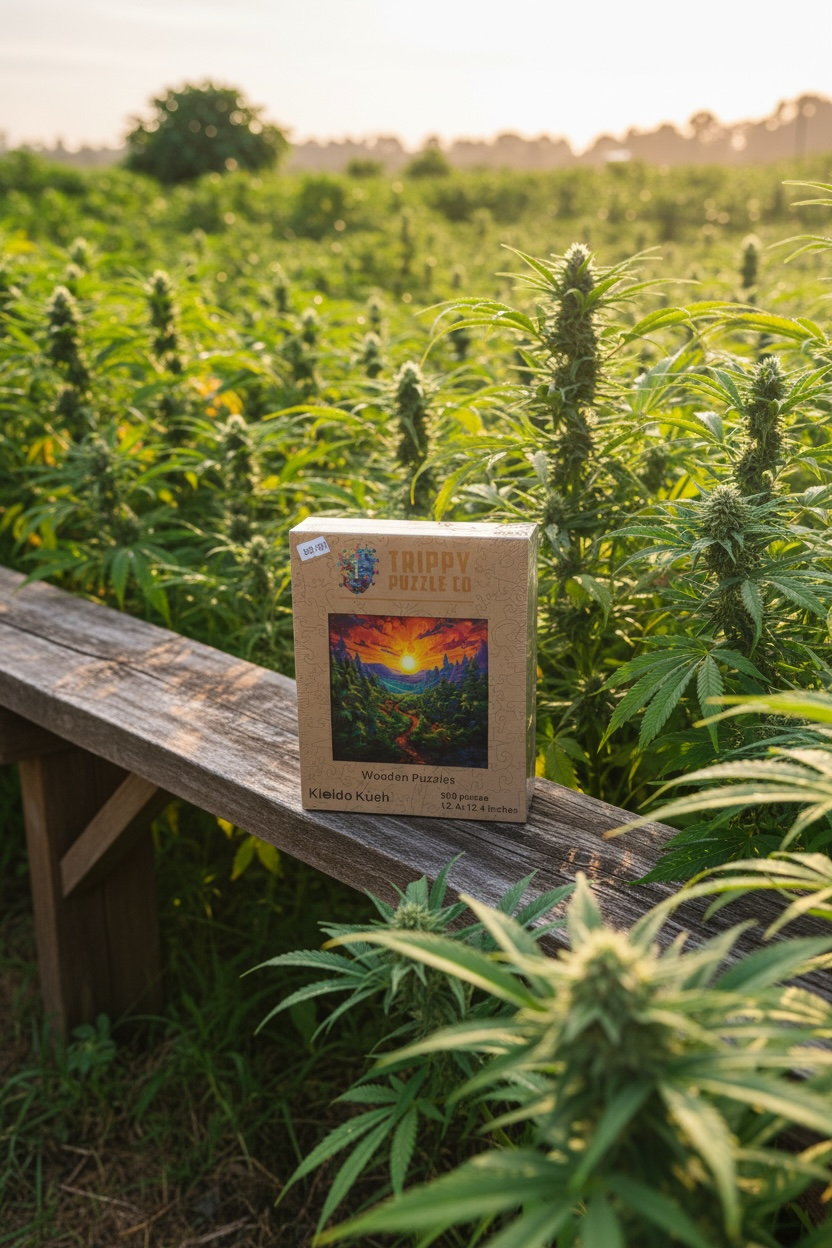 Trippy Puzzle: Kaleido Kush Adult Wooden Jigsaw Puzzle 300PC