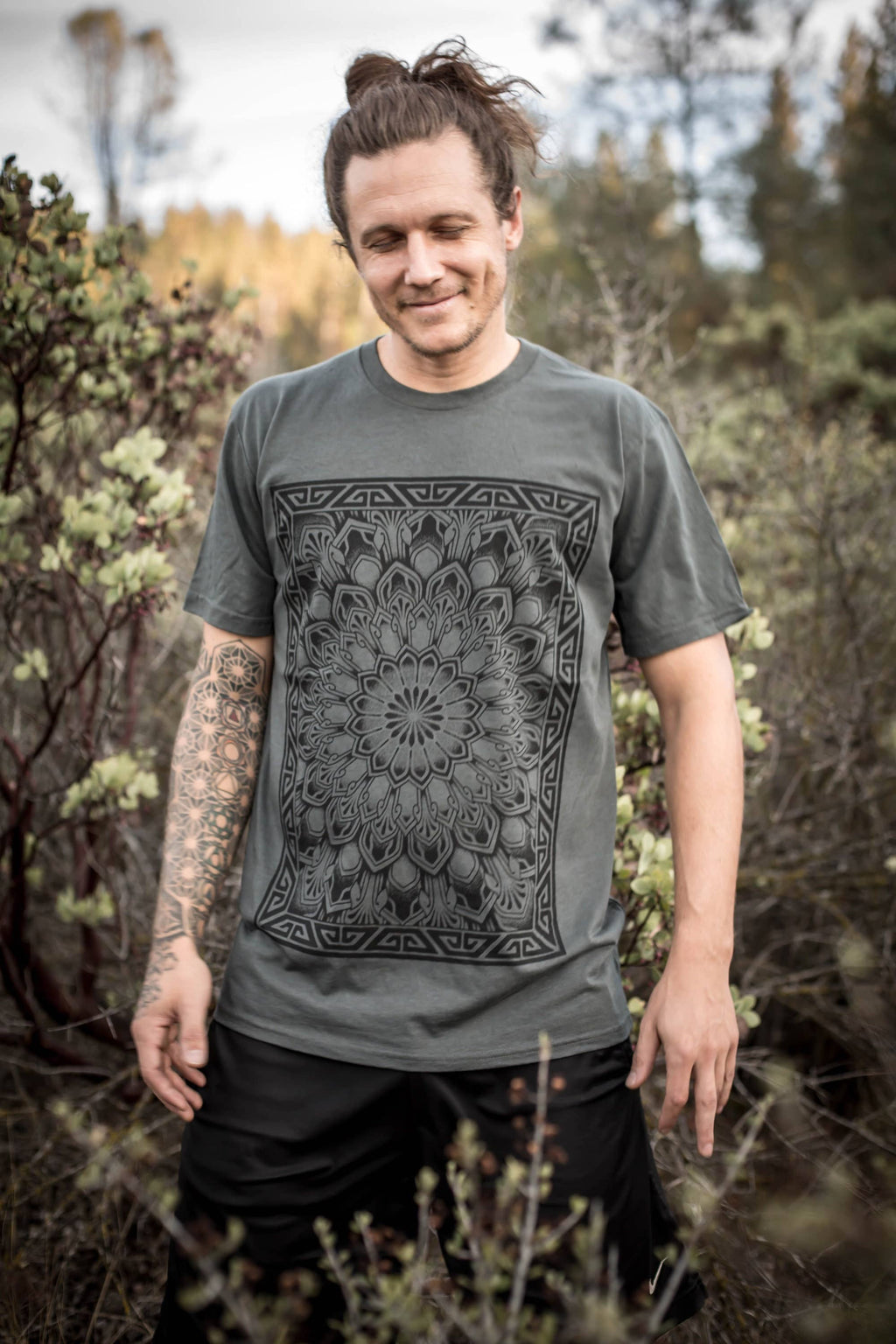 Abstraction Hemp Sacred Geometry Tattoo Dot Work Tee USA