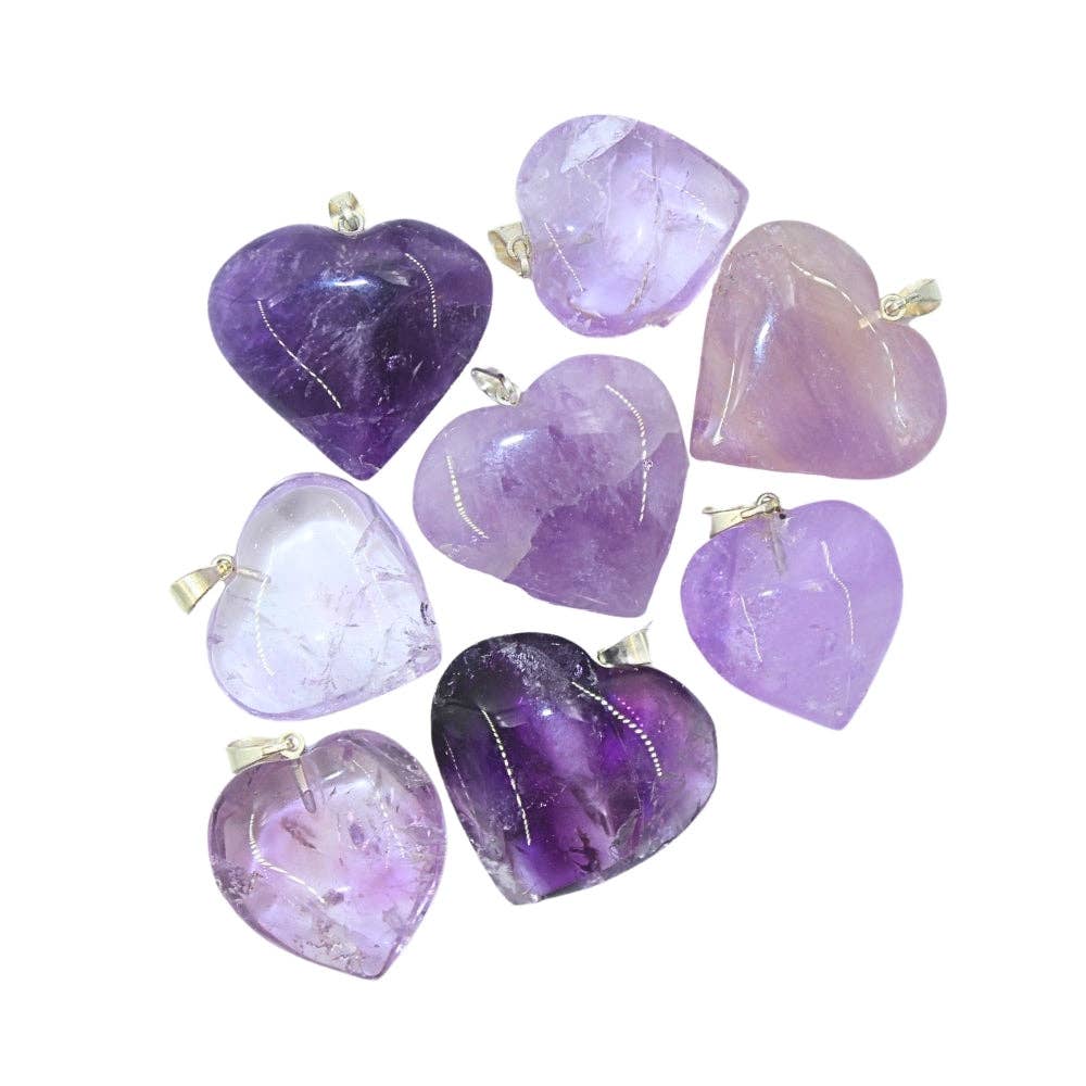 Heart Pendant - Amethyst