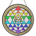 Glass Suncatcher 6in - Rainbow Sri Yantra