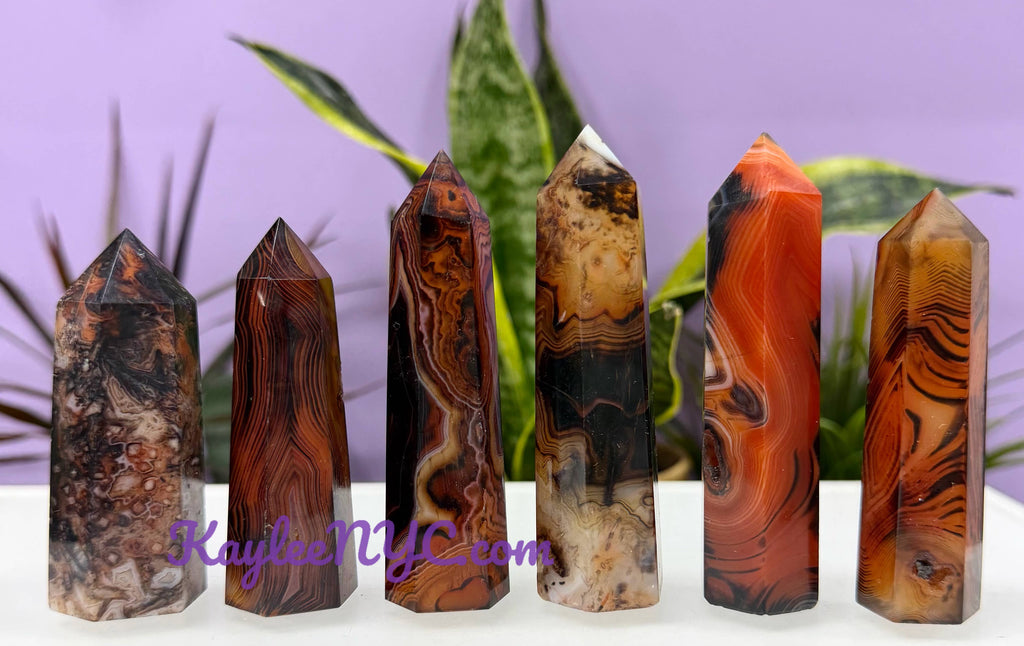 Sardonyx Obelisk Tower Point Crystal Healing