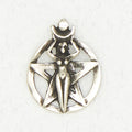 Wicca Pewter Pendant Necklace - Pentacle of the Goddess