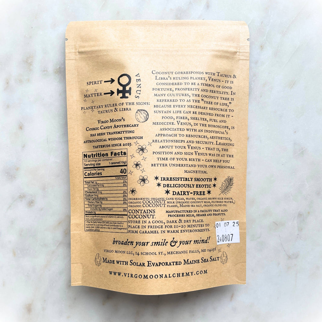 10pk Vegan Coconut Caramels - 100% Organic Ingredients