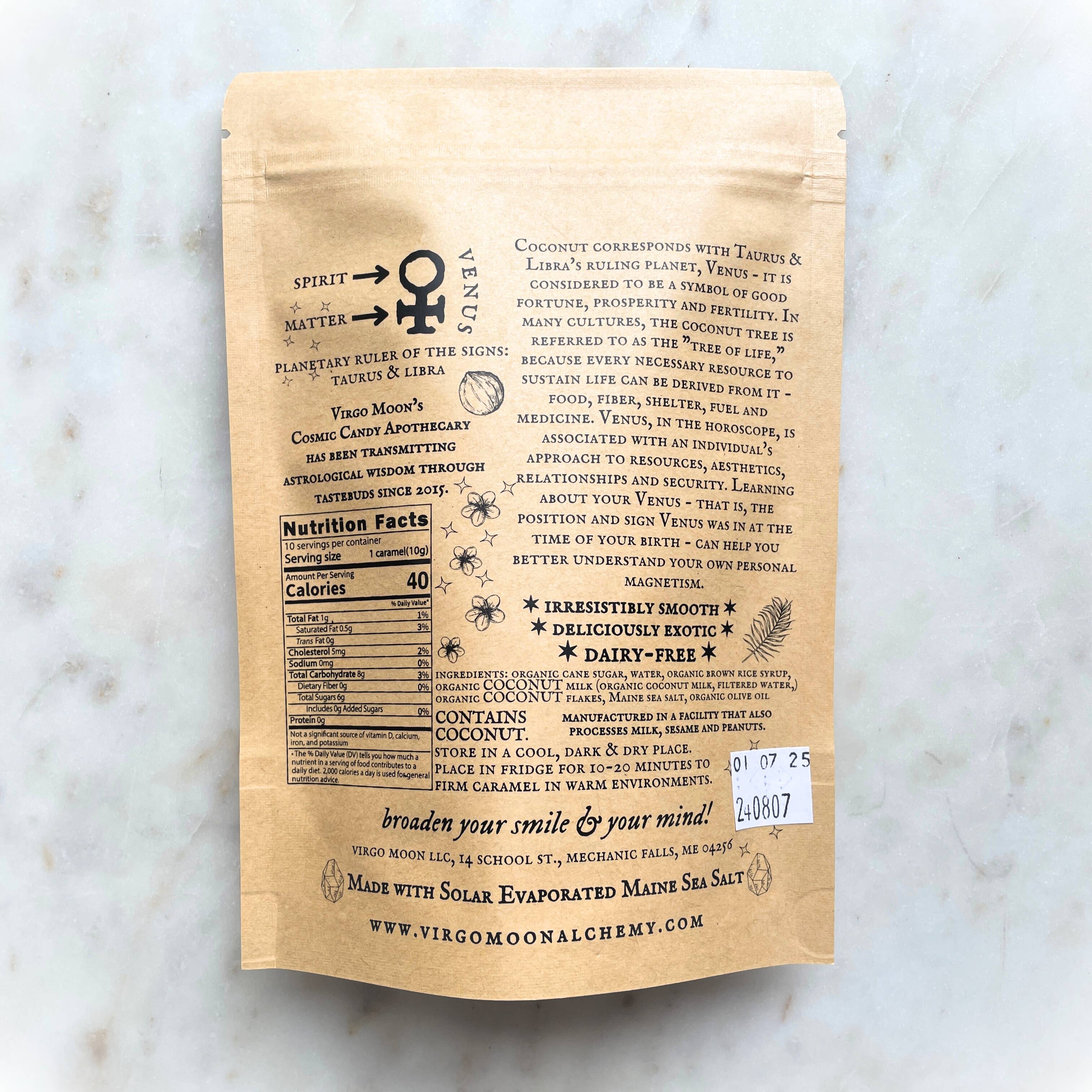 10pk Vegan Coconut Caramels - 100% Organic Ingredients