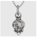 April Birthstone Necklace: Sterling & White Topaz
