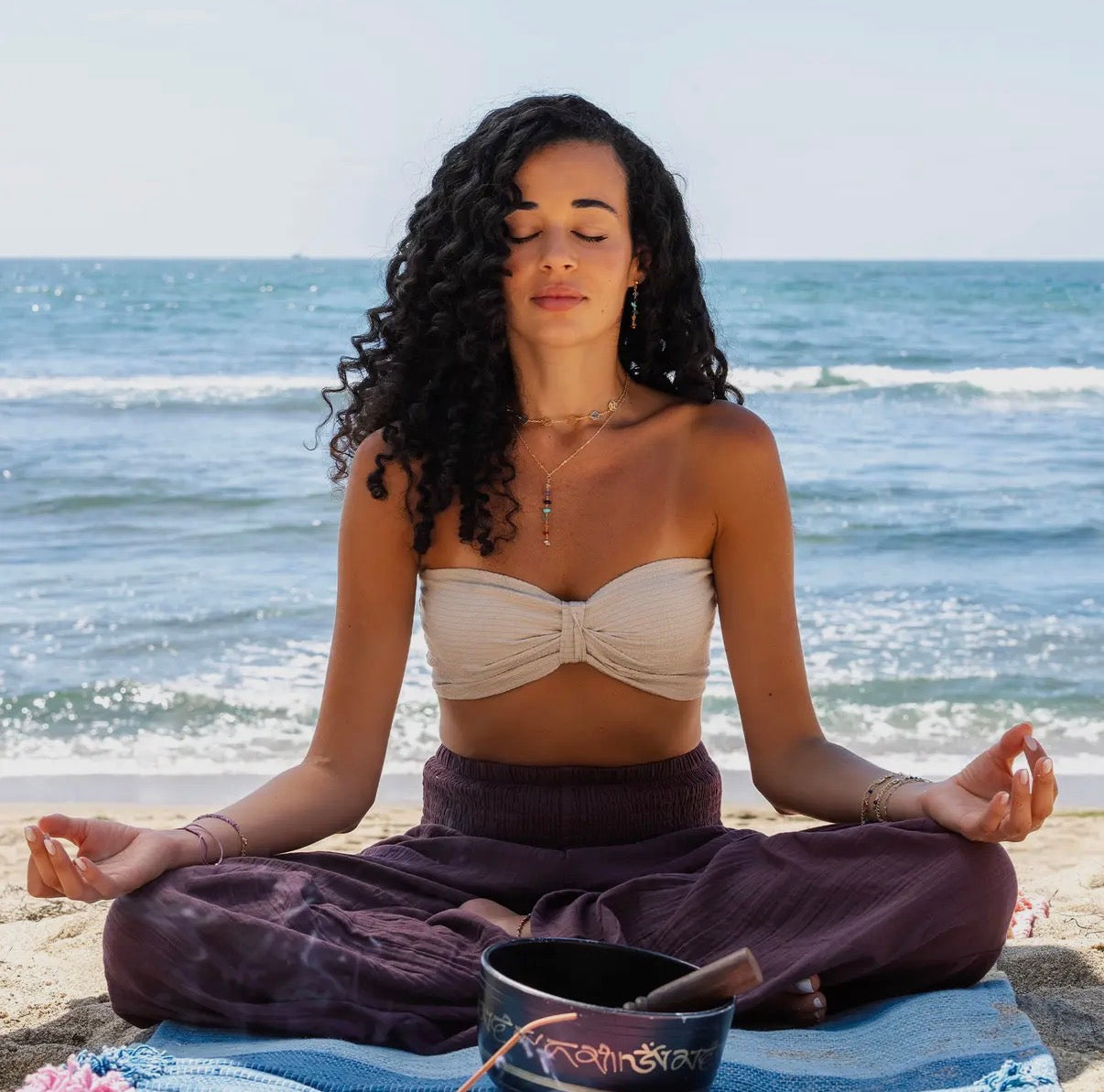 Lotus & Luna: Plum Wide Leg Cotton Pants