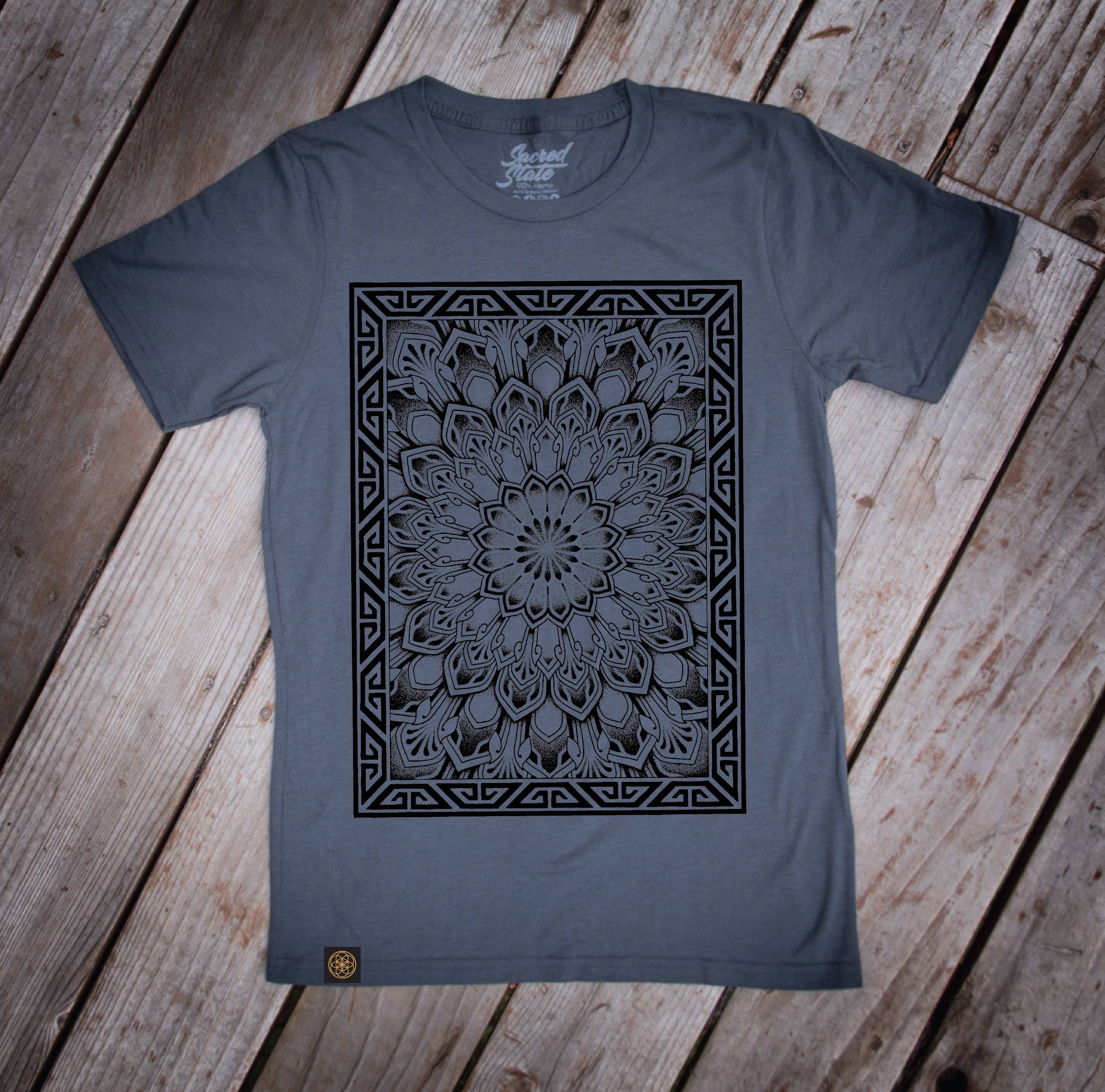 Abstraction Hemp Sacred Geometry Tattoo Dot Work Tee USA