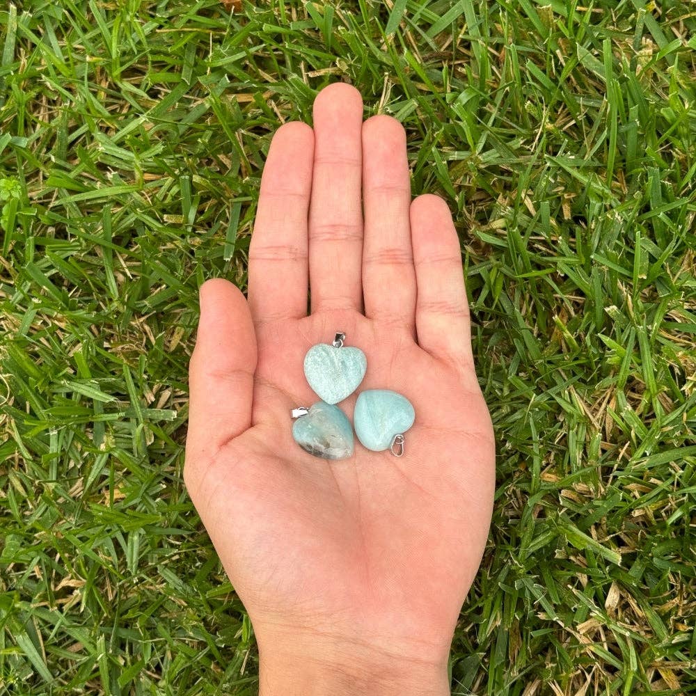 Heart Pendant - Amazonite