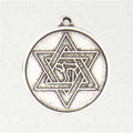 MITZVAH- Judaic Pewter Pendant - The Chai & The Star Of David