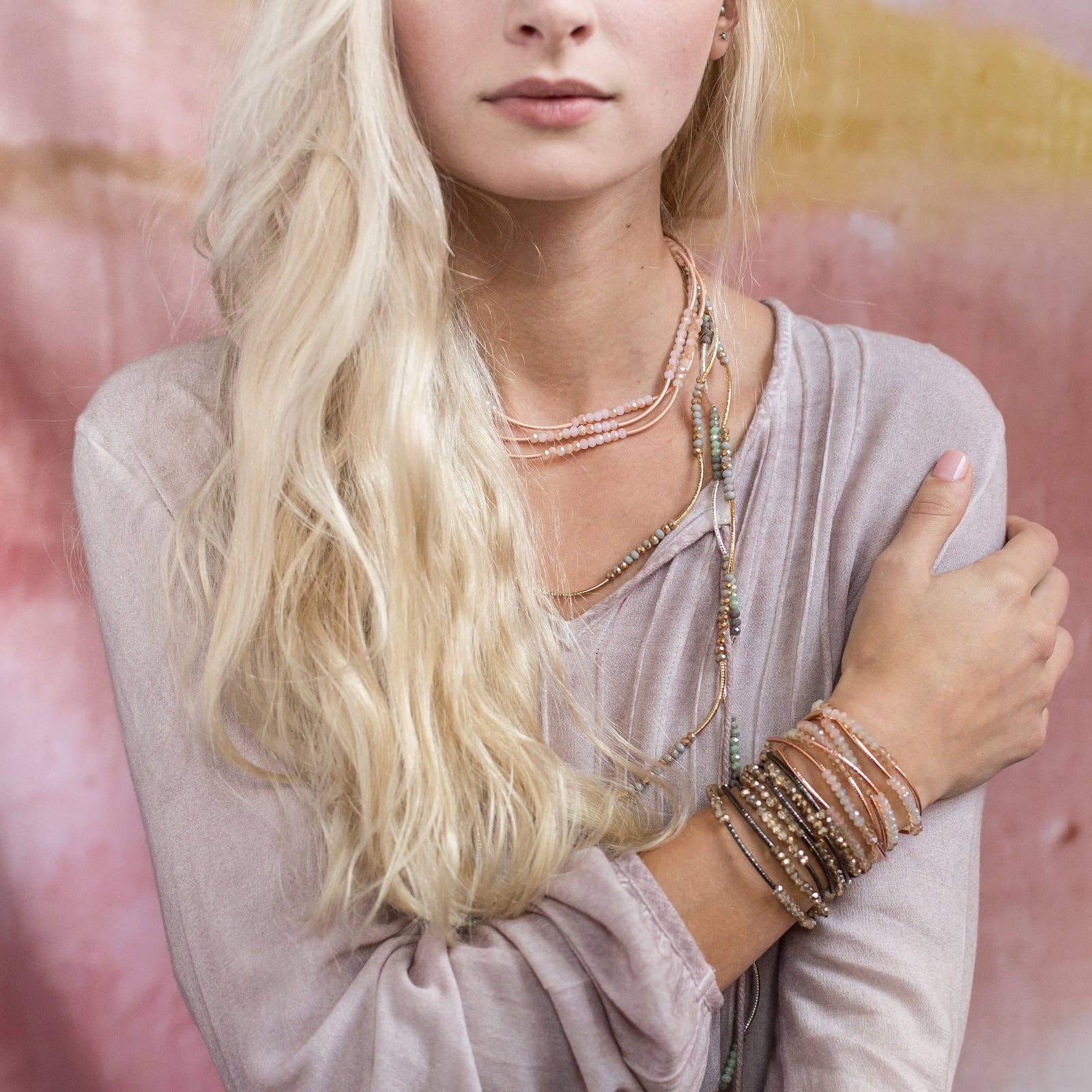 Scout Wrap: Silver Lining/Gold (Bracelet or Necklace)