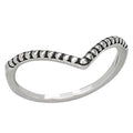 Dotted Detail Sterling Silver Ring