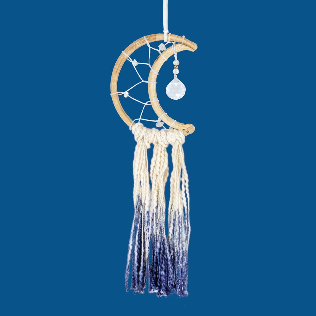 Little Blue Moon Handcrafted Wool Dreamcatcher