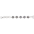Tanvi Silver Link Bracelet - Moonstone Ovals