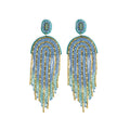 Mother Earth Blue & Green Beaded Earrings