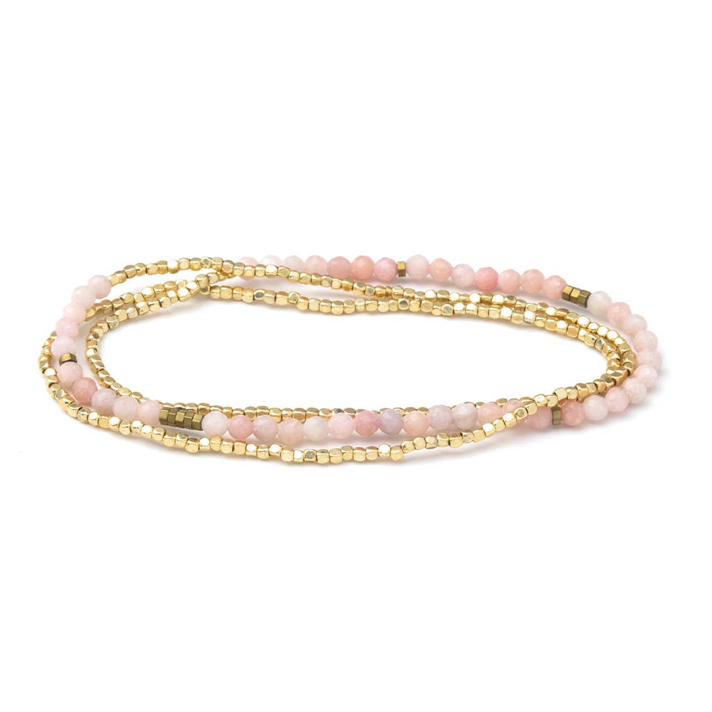 Delicate Stone: Pink Opal- Stone of Renewal (Bracelet or Necklace)