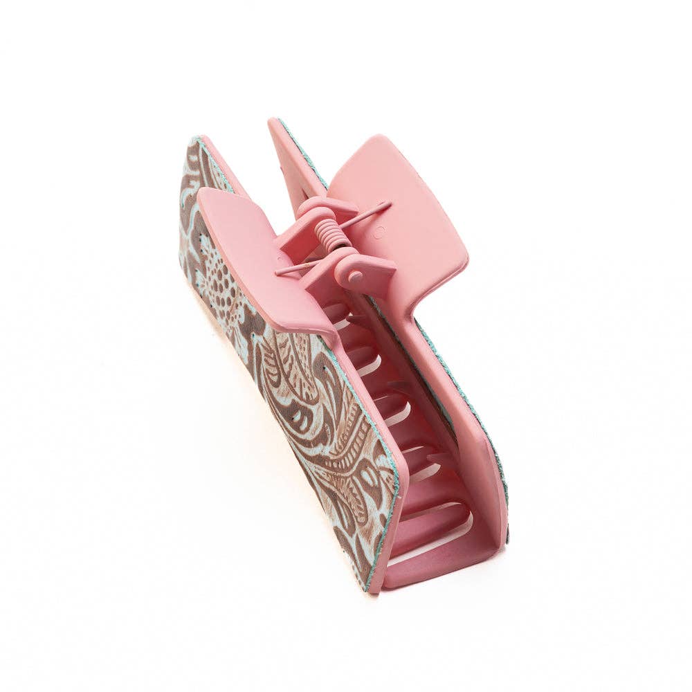 High Vista Hair Comb Clip In Pink & Brown