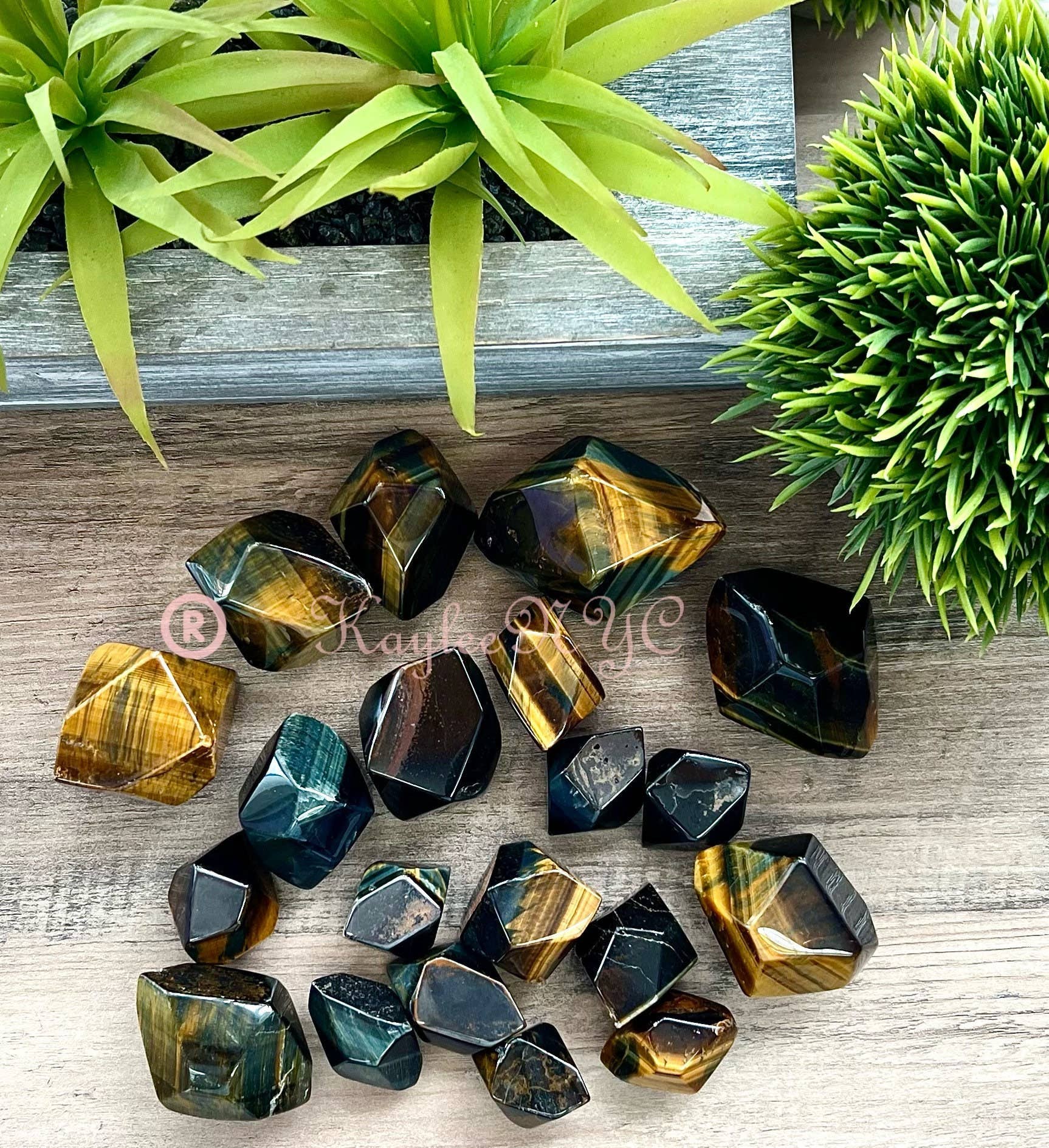 Natural Tiger Eye Crystal, Polished Freeform for Healing