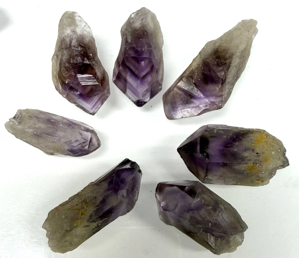 Raw Amethyst with Pyramid Phantom Quartz Crystal
