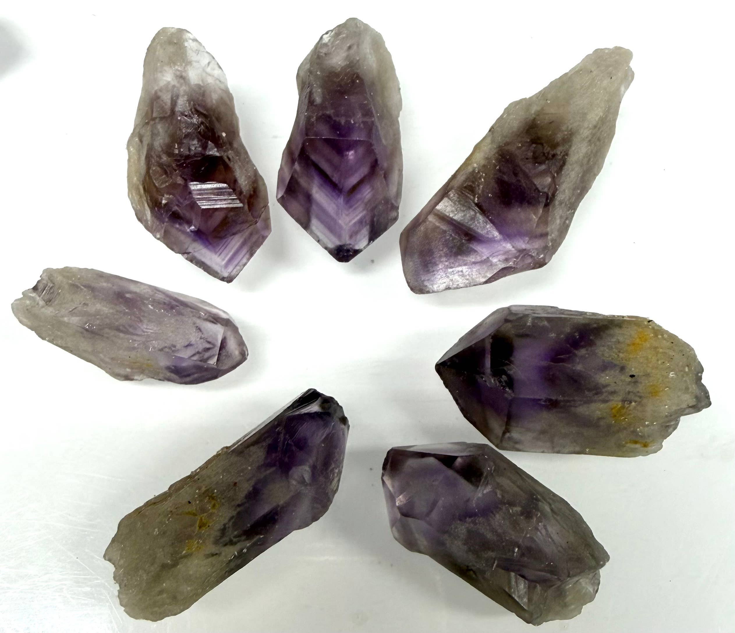 Raw Amethyst with Pyramid Phantom Quartz Crystal