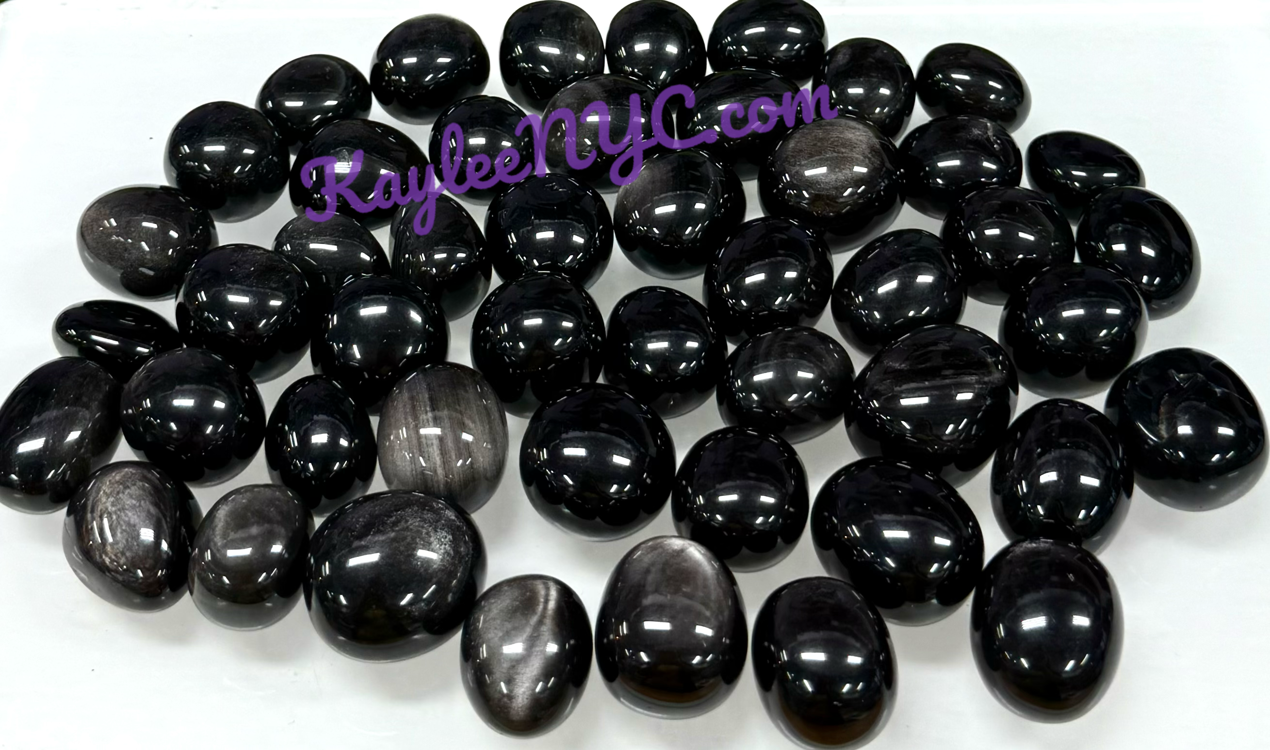 Silver Sheen Obsidian Tumble Healing Energy