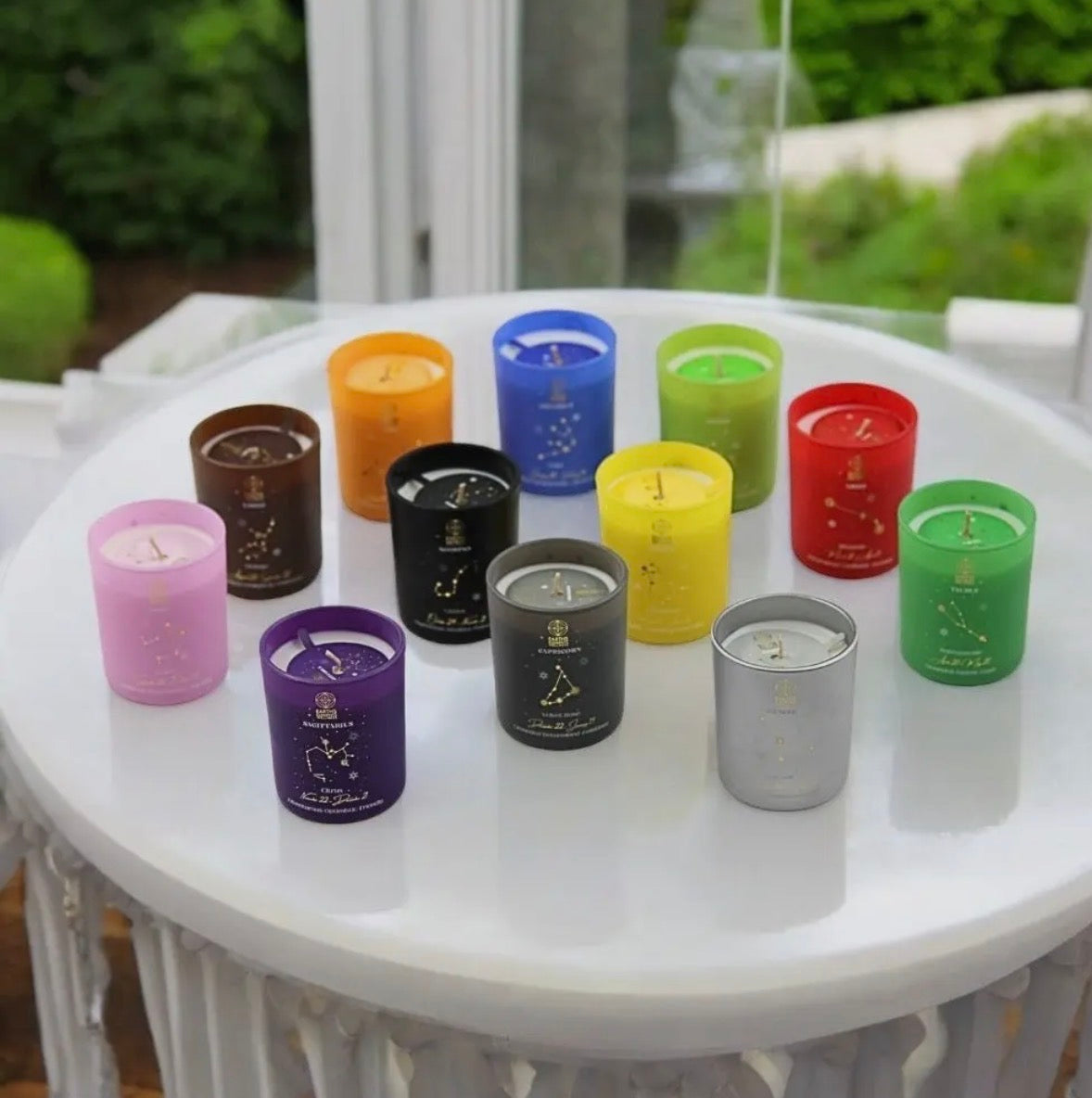 Zodiac Candle: Capricorn Aquarius Pisces Taurus Aries Gemini Cancer Leo Scorpio Virgo Libra Sagittarius