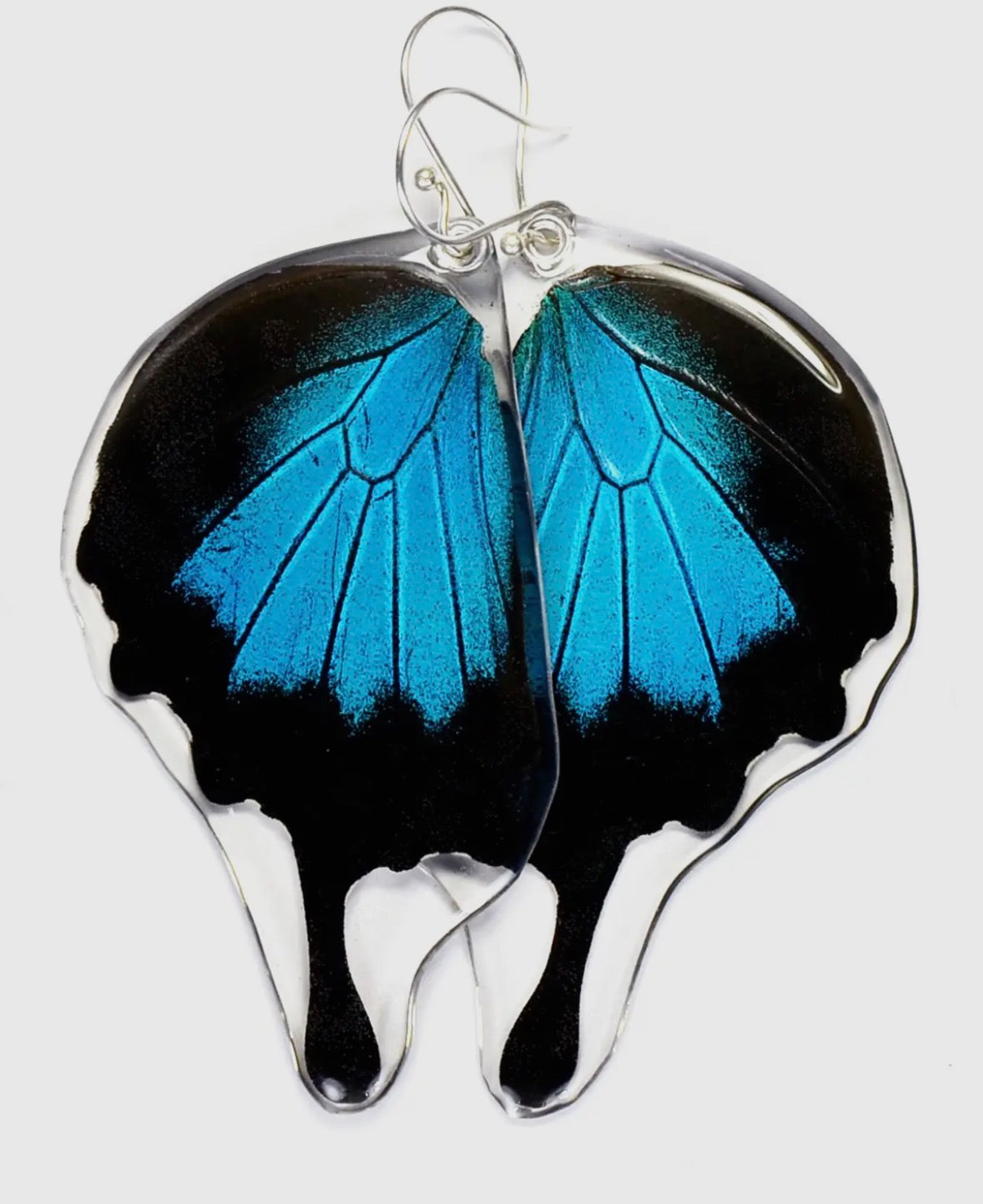 Butterfly Earrings: Mountain Blue Swallowtail, 0400 Bottom Wings