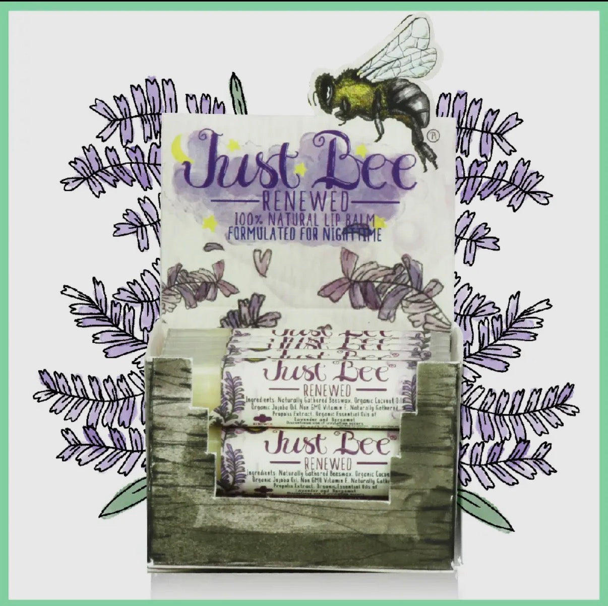 Just Bee Lip Balm- Renewed Lavendar