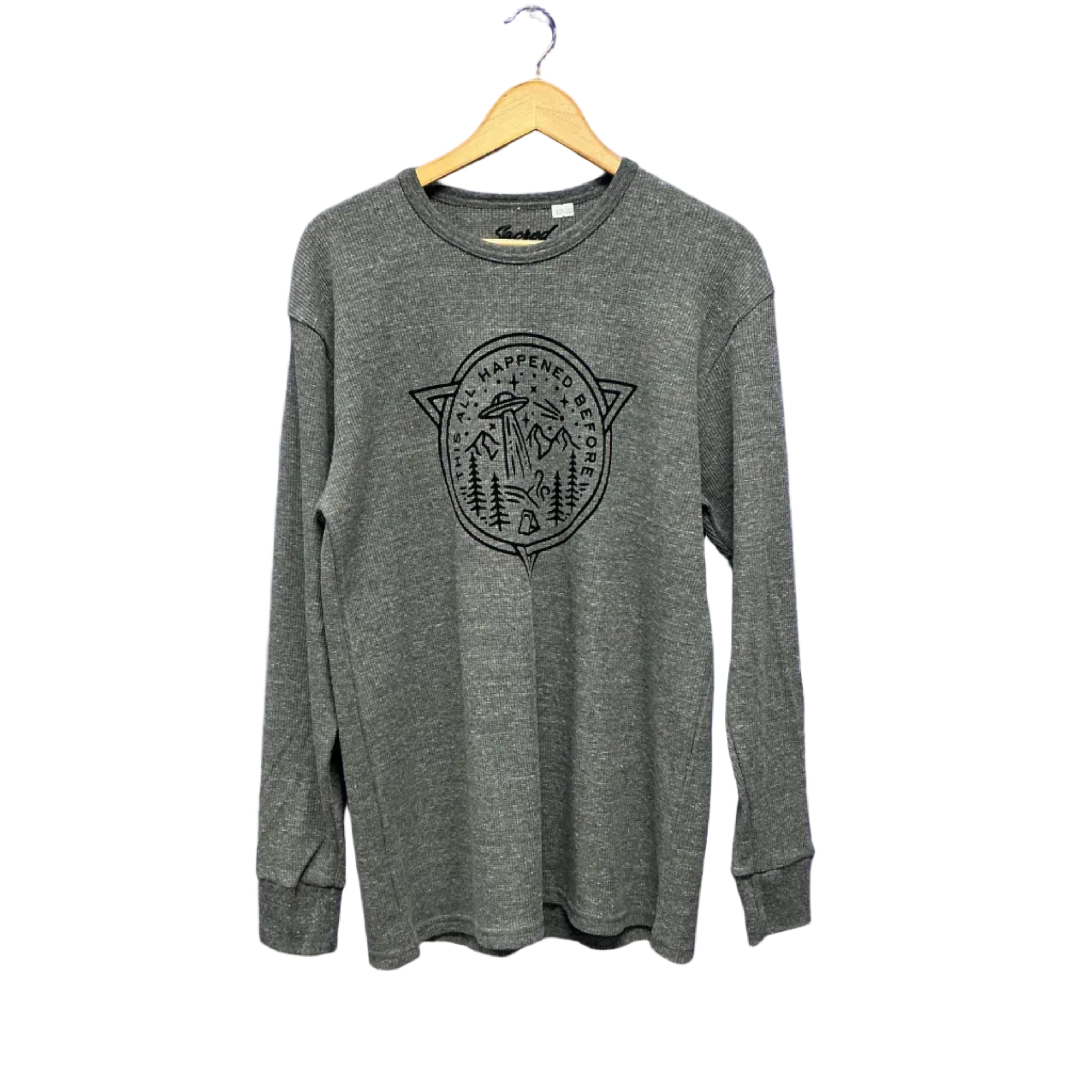 Grey Long Sleeve Thermal- Lost Worlds Shirt