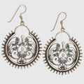 Gypsy Sterling & Bronze Filigree Hoop Earrings