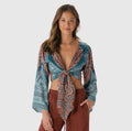 Lotus & Luna: Canggu Bell Sleeve Daydreamer Yoga Wrap Top