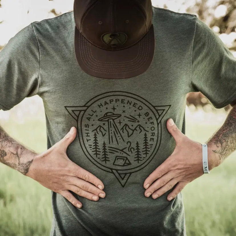 Green Lost Worlds Spiritual Organic Tee Shirt