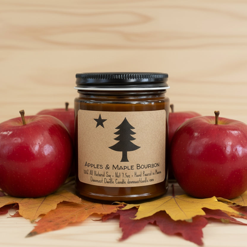 Maine Apple & Maple Bourbon- Downeast Soy Candle
