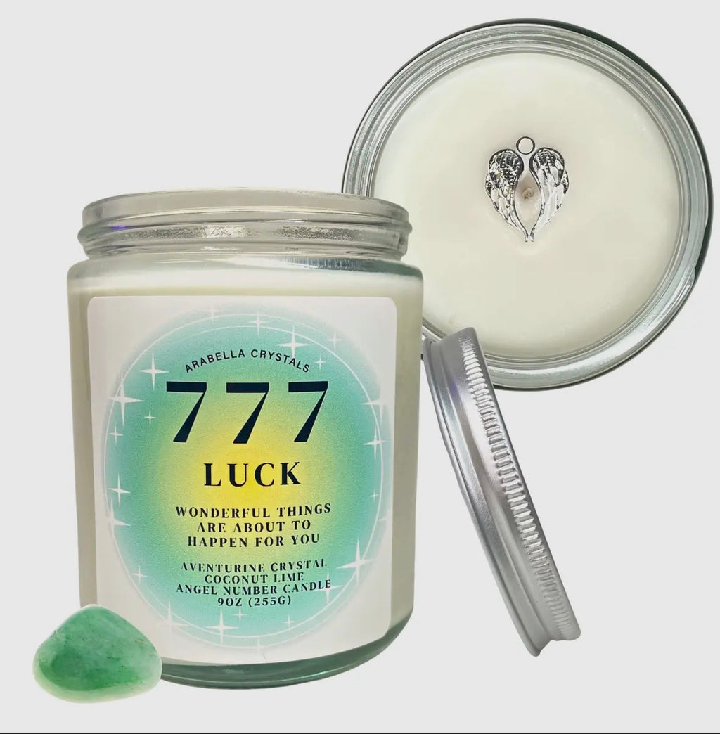 777 Luck Angel Number Candle