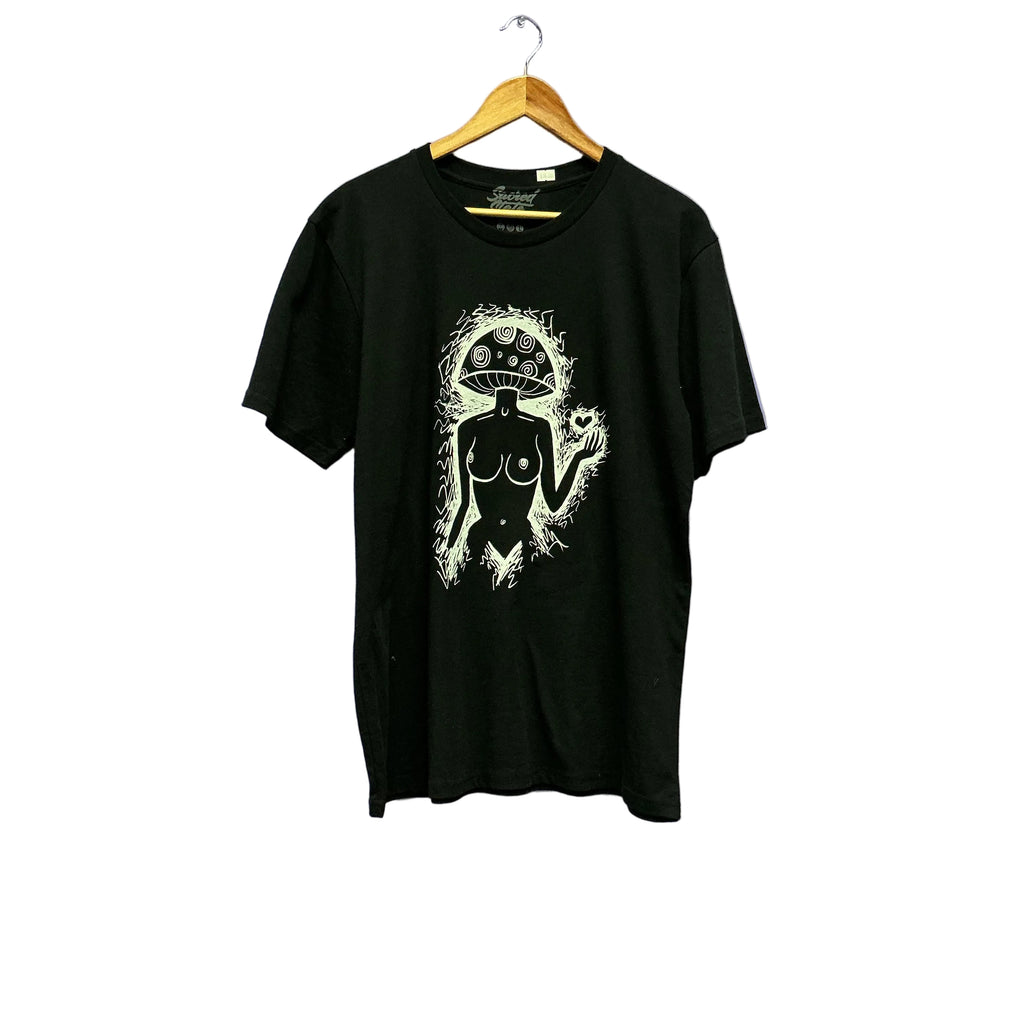 Organic Hemp T-Shirt: Mushroom Boobies Shirt