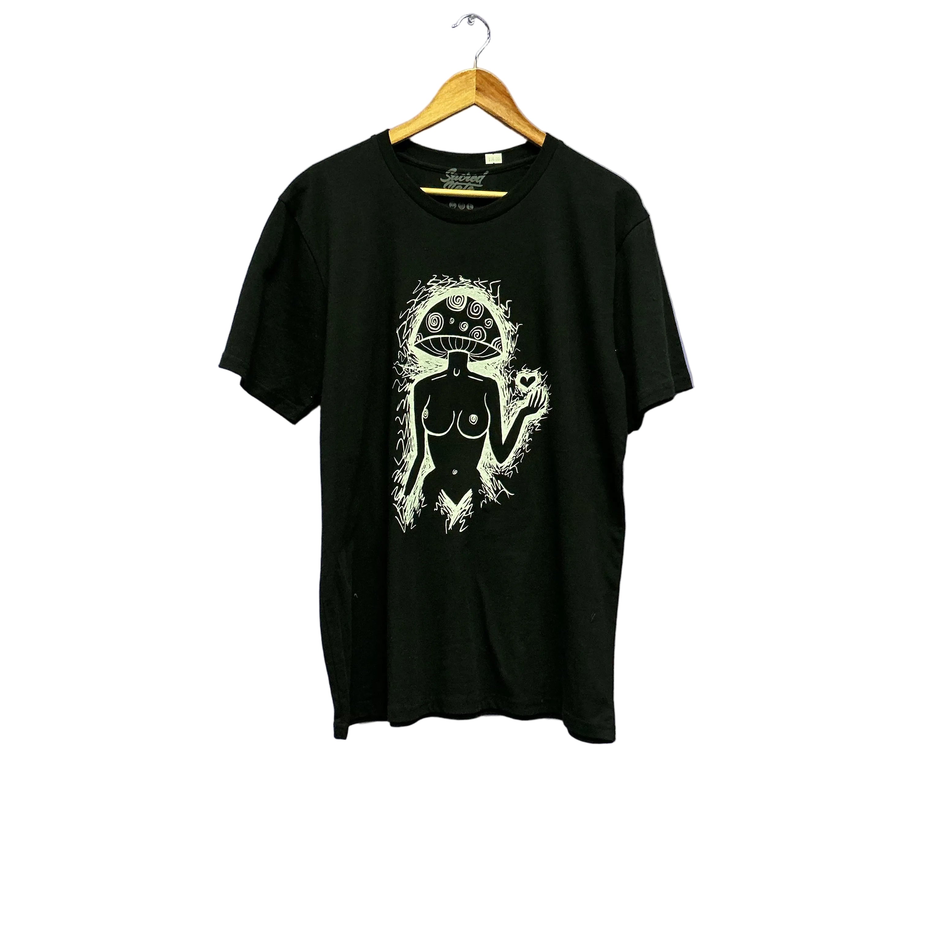 Organic Hemp T-Shirt: Mushroom Boobies Shirt