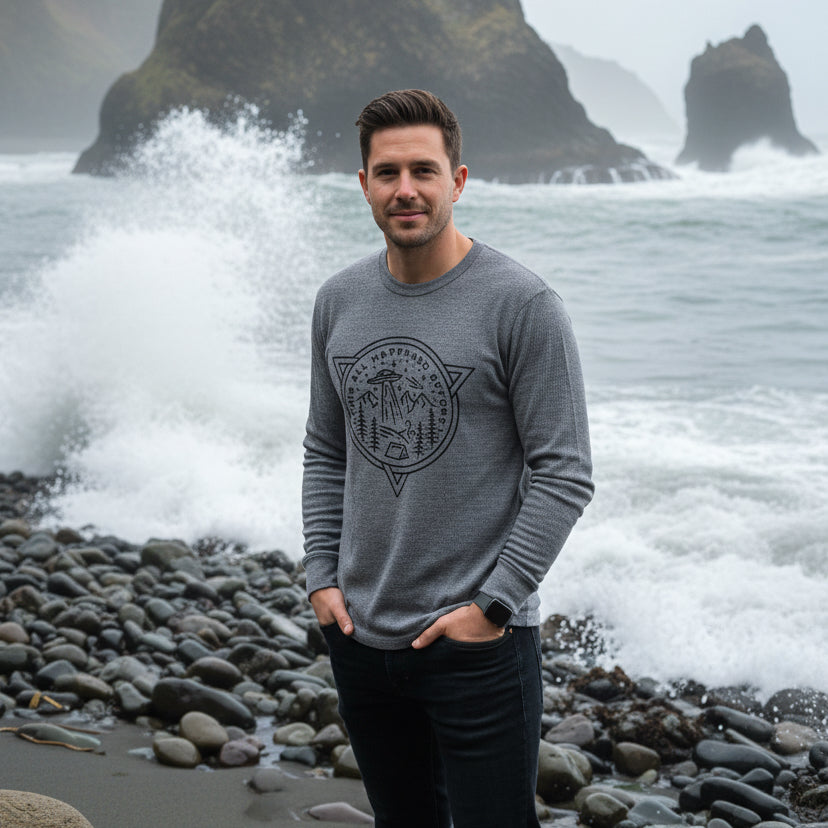 Grey Long Sleeve Thermal- Lost Worlds Shirt