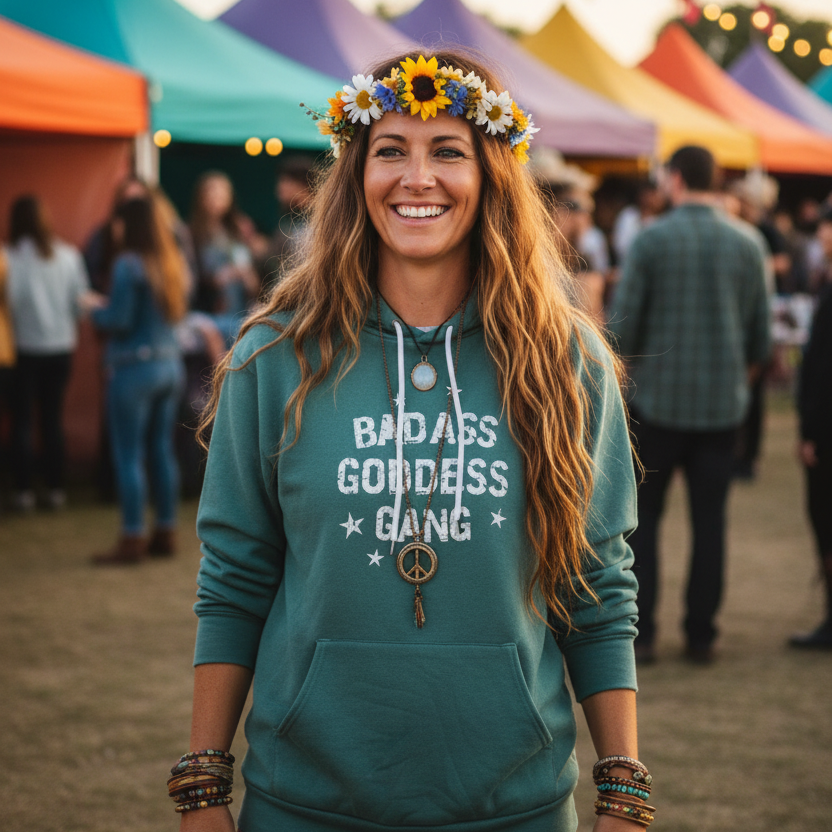 Hoodie Bad Ass Goddess Gang, Sweatshirt