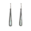 Pearl “Athena” Long Sterling Silver Earrings