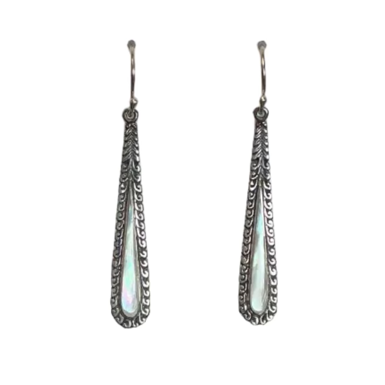 Pearl “Athena” Long Sterling Silver Earrings