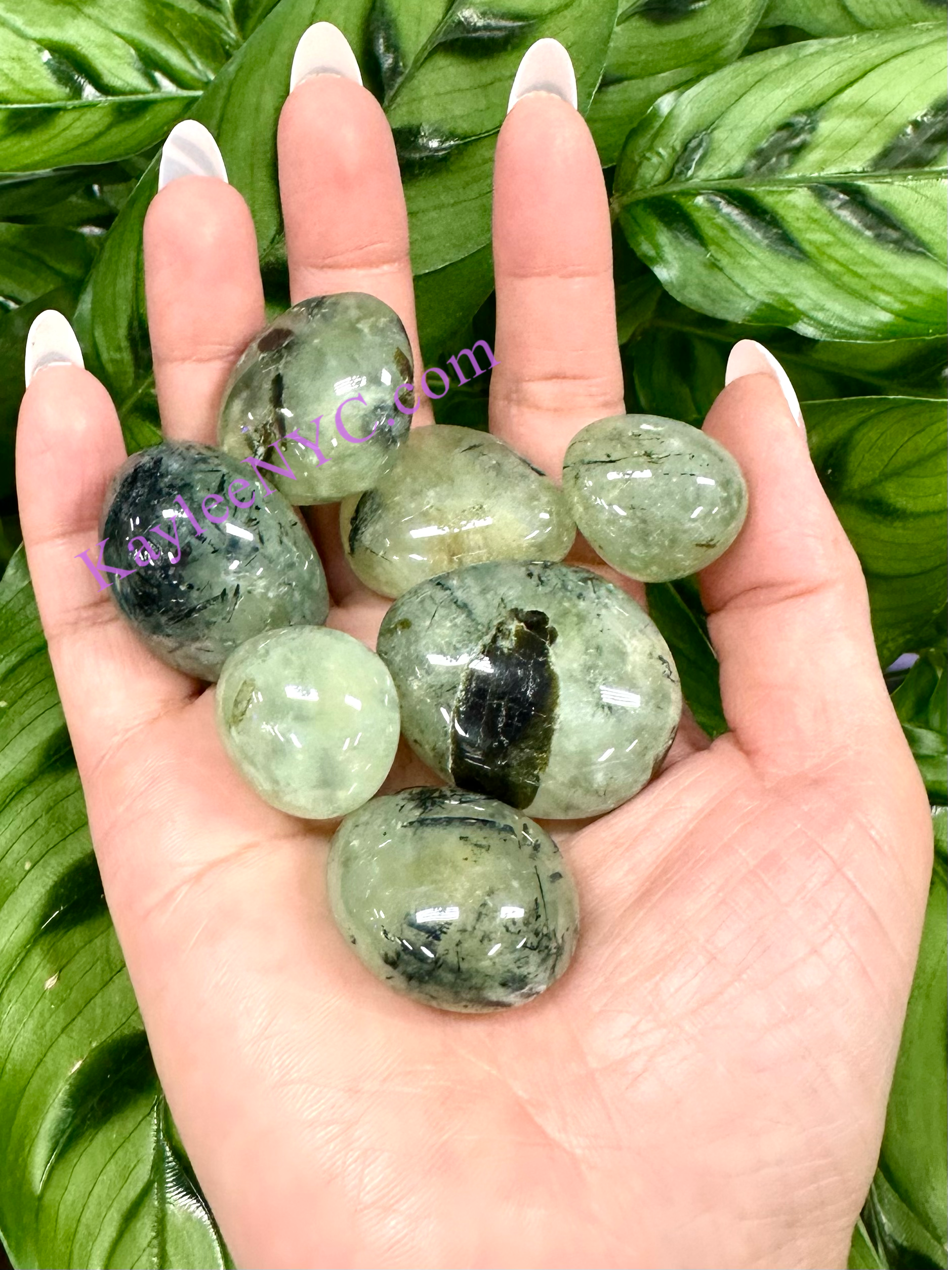 Natural Prehnite Tumble Healing Energy