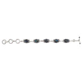 Tanvi Silver Link Bracelet - Labradorite Marquise