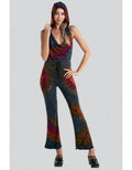 Tie-Dye Backless Hooded Romber Jumpsuit (TH-1351)